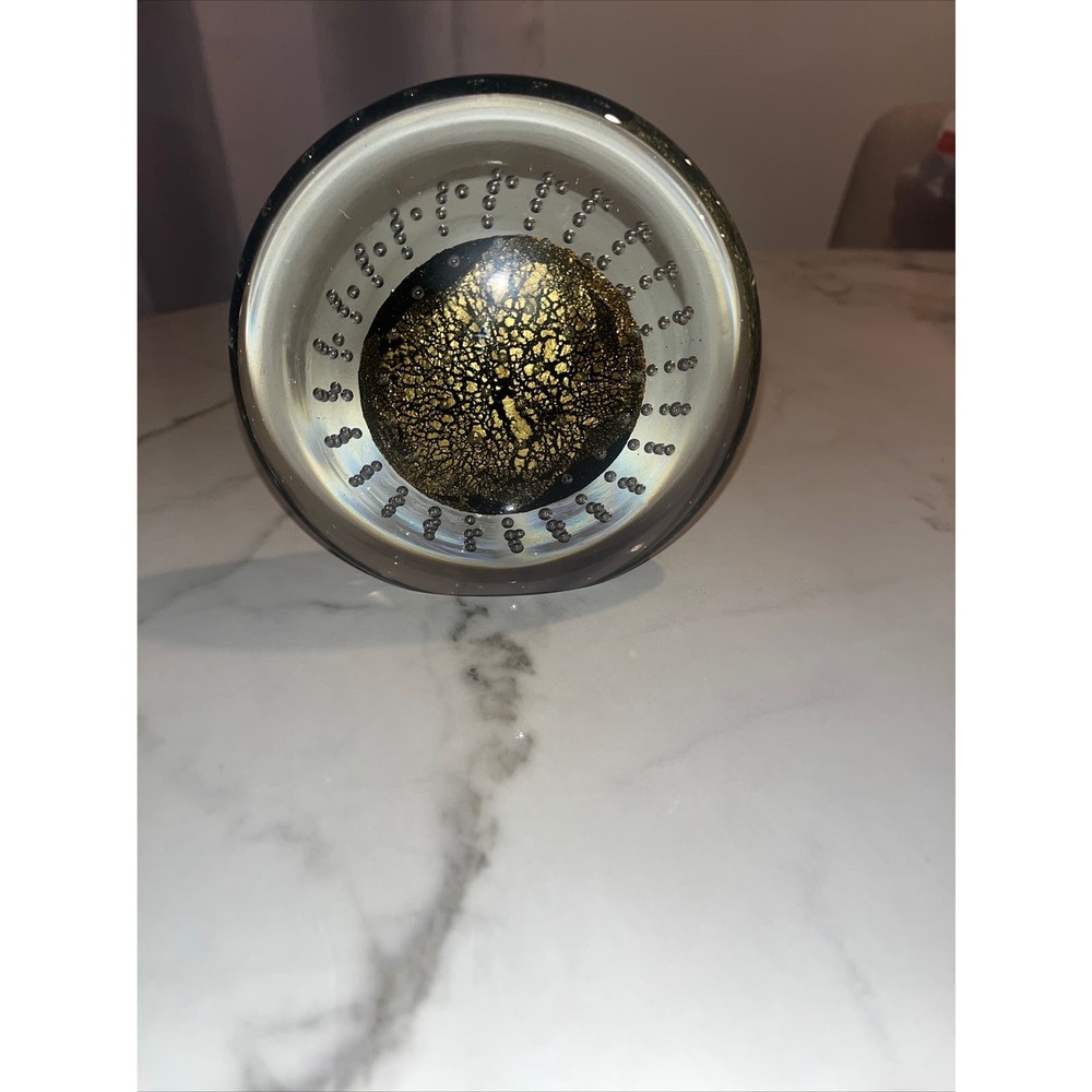 Eickholt Dichroic Art Glass Disc Paperweight Artist Signed 1996 GREAT CONDITION